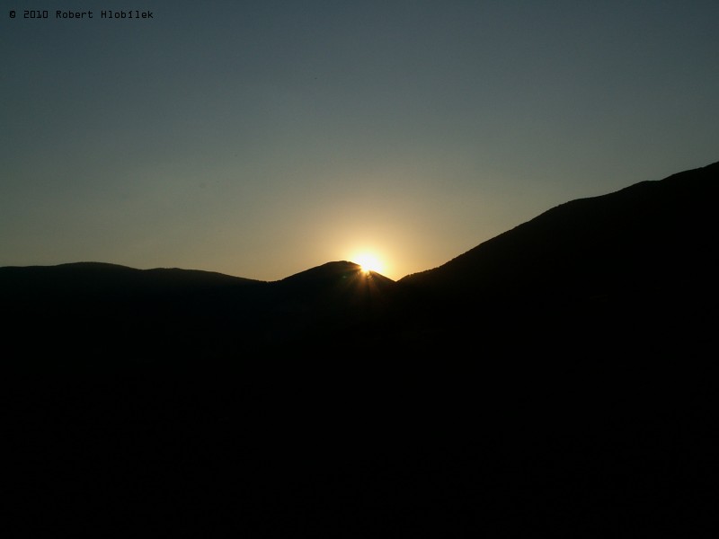 Západ slunce na Malé Fatře