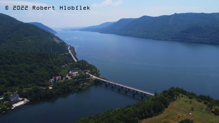 Dunaj na Rumunsko-Srbské hranici poblíž města Orșova