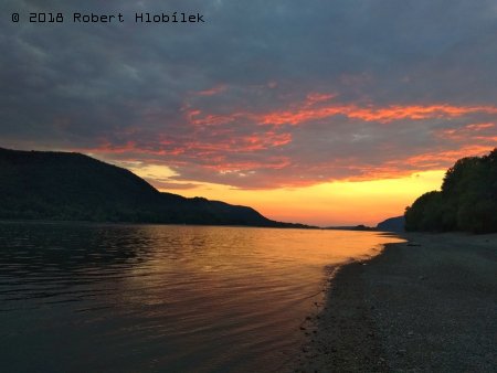 Západ slunce na Dunaji