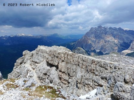 Výhledy z vrcholu Lagazuoi (2835 m.n.m)