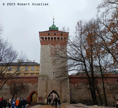 Floriánská brána - jedna z nejvýznamnějších gotických věží v Polsku.