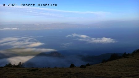 Ranní pohled na jezero Ohrid