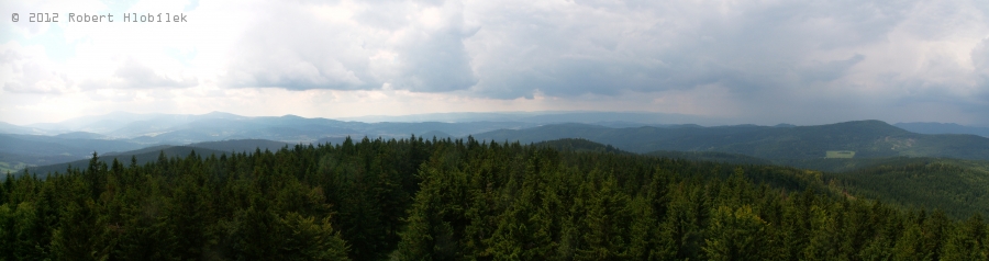 Panorama z rozhledny Borůvková hora
