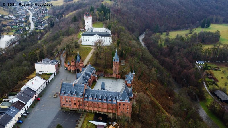 Zámek Hradec nad Moravicí z dronu