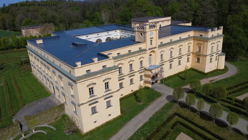 Zámek Slezské Rudoltice z dronu