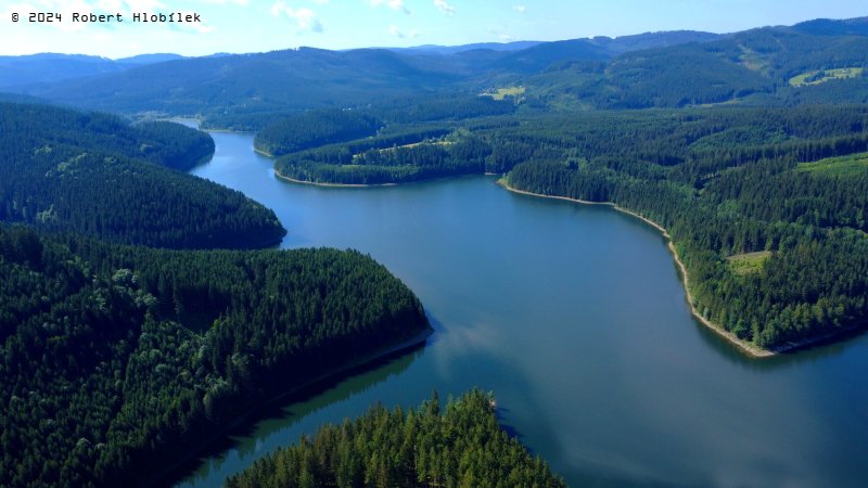 Přehrada Šance z dronu