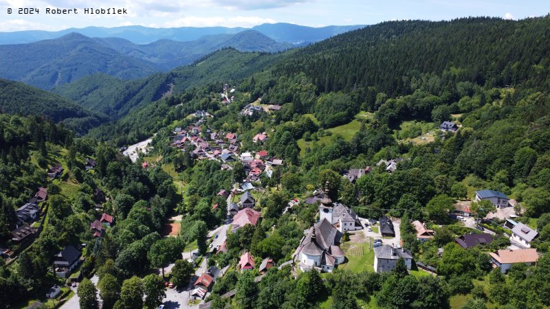 Špania Dolina z dronu