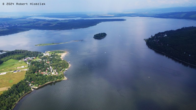 Oravská přehrada z dronu