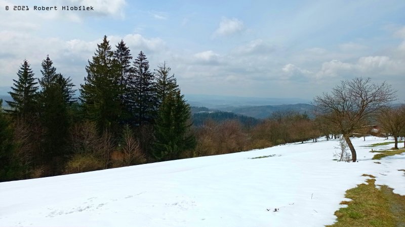 Vizovické vrchy, výhled od sv. Huberta. 