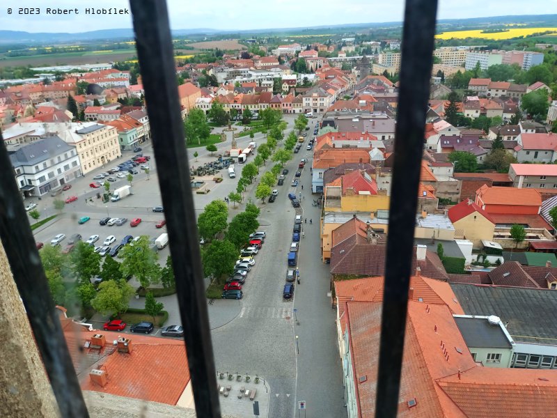 Výhled z věže kostela sv. Petra a Pavla v Čáslavi