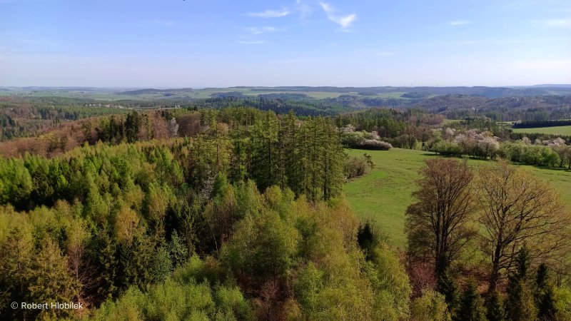 Výhled z rozhledny Halaška