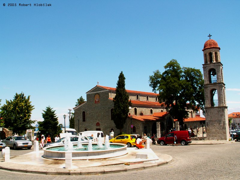 Kostel v horském městečku Litochoro