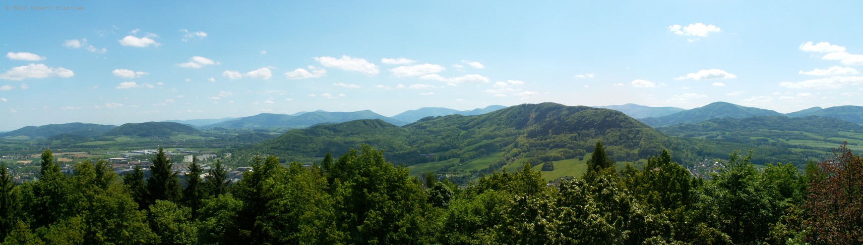 Panorama z rozhledny Bílá hora