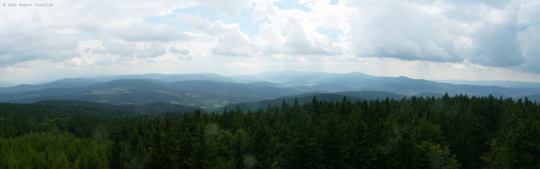 Panorama z rozhledny Borůvková hora